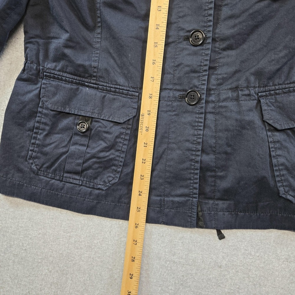 Façonnable Jacket Womens XL Blue Cotton Blend Twill Collared Lined Pockets - Picture 8 of 11